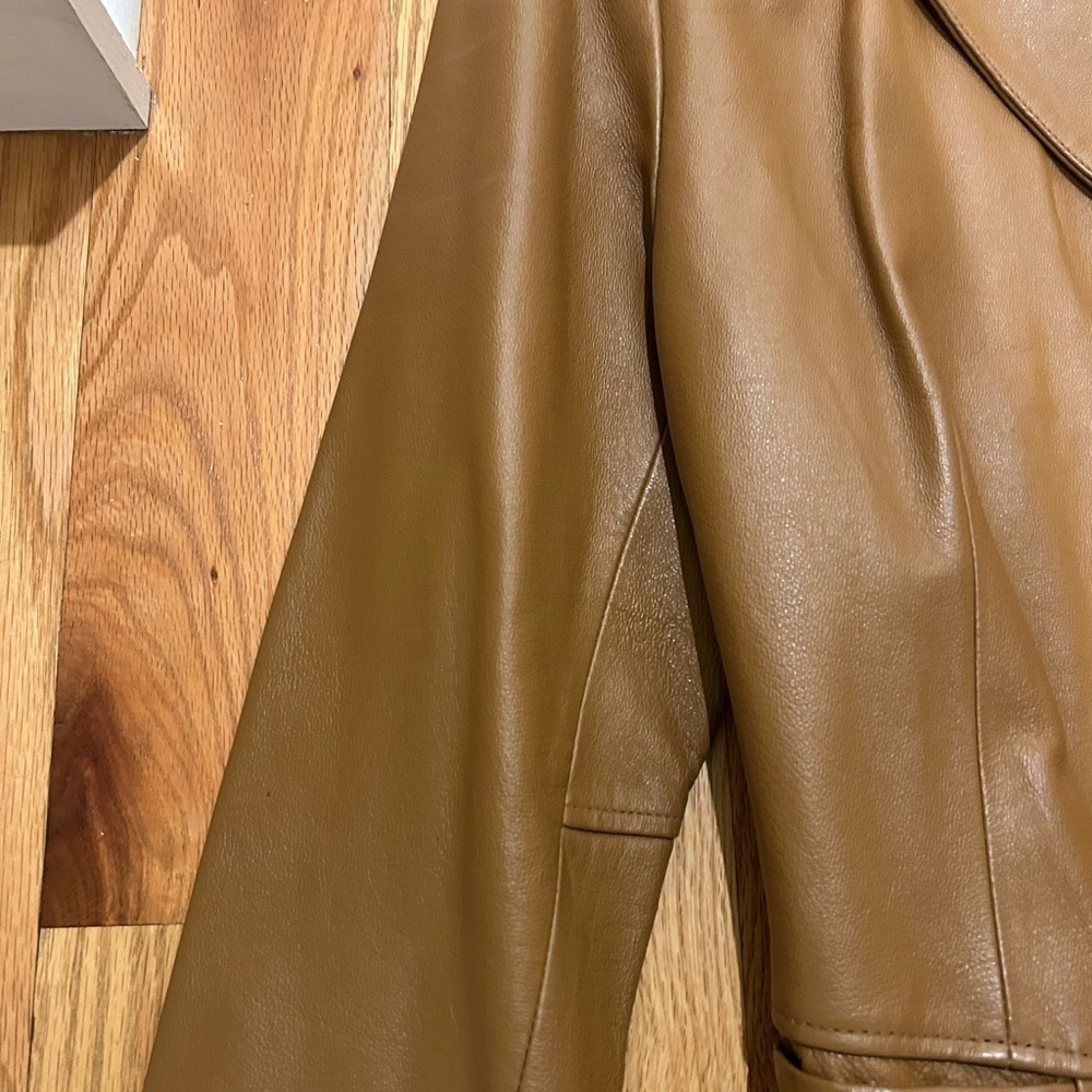 Clio Tan Leather Jacket - Picture 4 of 6